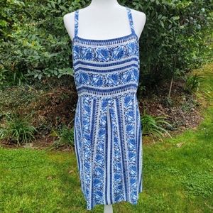LOFT Blue and White Dress
